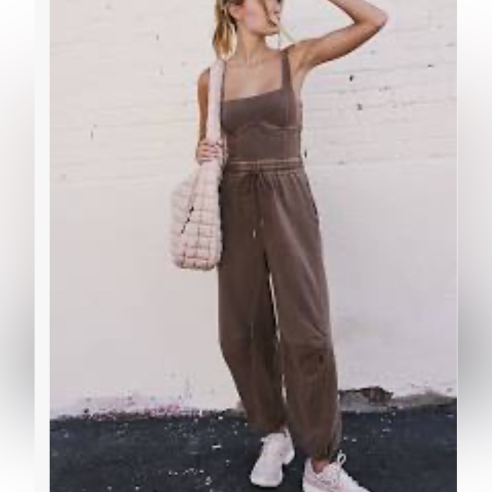 Free People Brown Jumpsuit